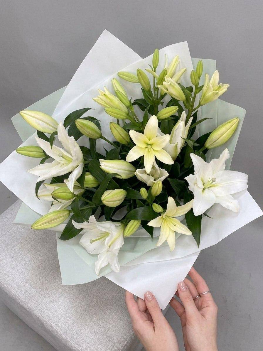 Моно-букет из 7 лилий